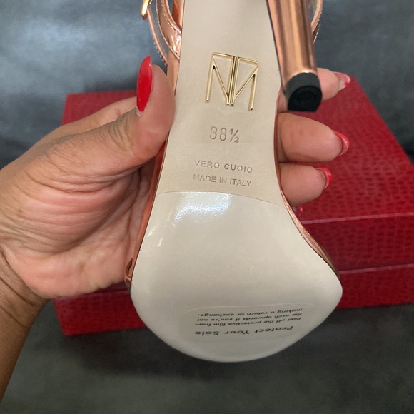 Authentic Tamara Melllon Strappy Metallic Bronze Sandals - Picture 5 of 7